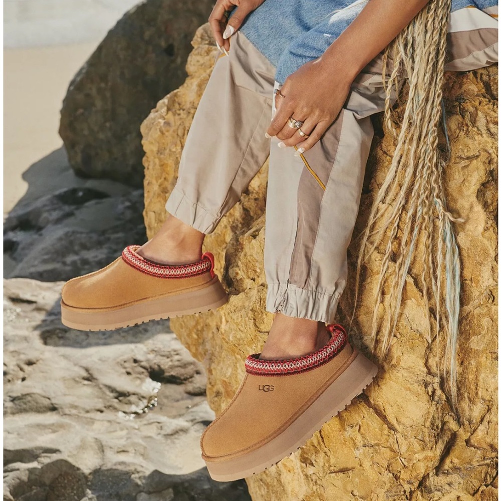 UGG Tan and Red Women's Shoes